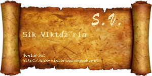 Sik Viktória névjegykártya